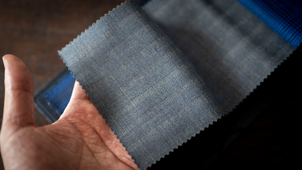 【A様のご依頼】SCABAL “SAVILE ROW” 変形ヘリンボーンのグレースーツ