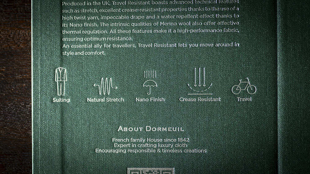【DORMEUIL (ドーメル) 2025AW新バンチ紹介】TRAVEL RESISTANT (トラベル レジスタント) 