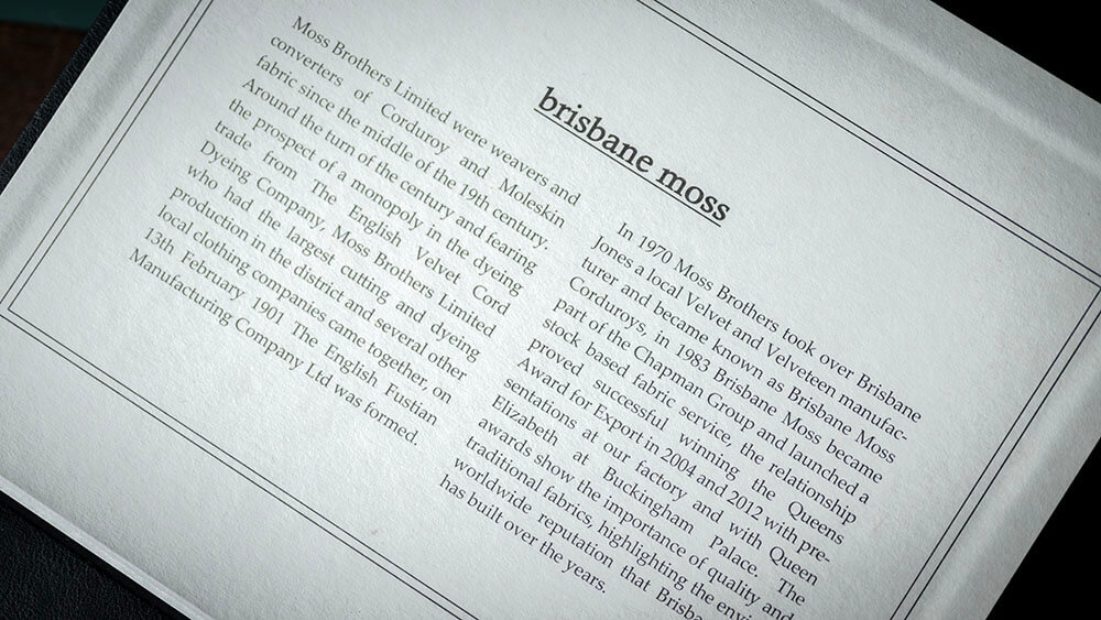 英国製・日本製コットンシリーズがリニューアルしました。BRISBANE MOSS・JAPAN DENIM etc...