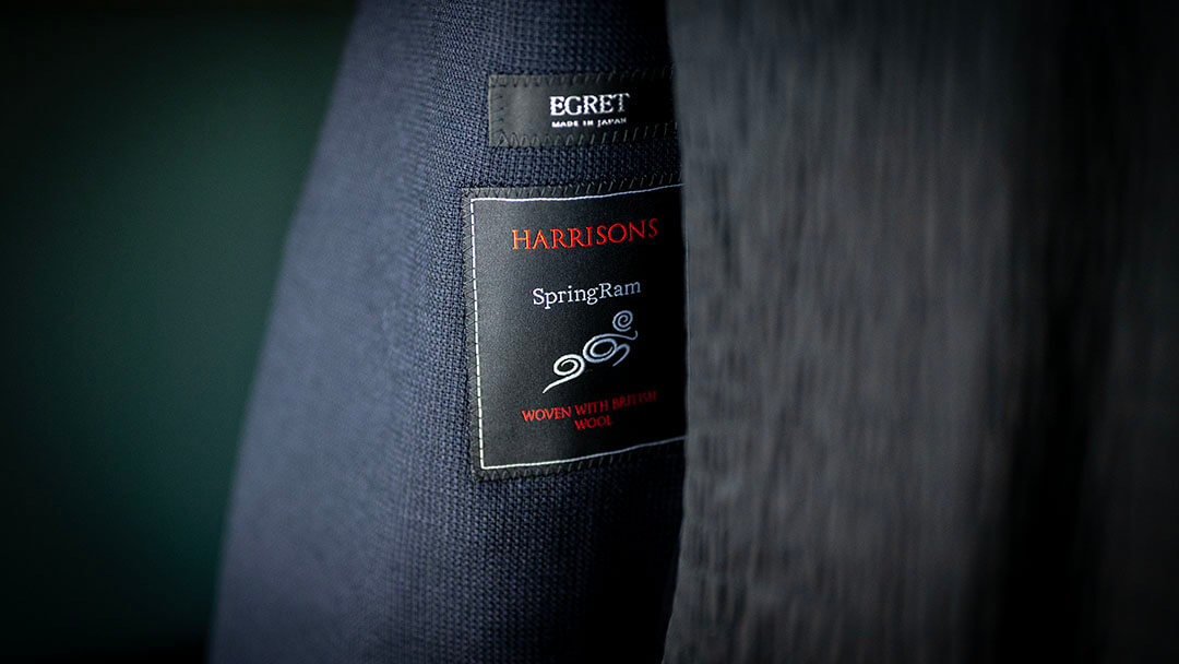 【池田様のご依頼】クラシカルなネイビージャケットをオーダーで。～HARRISONS “SPRING RAM (スプリングラム)”～