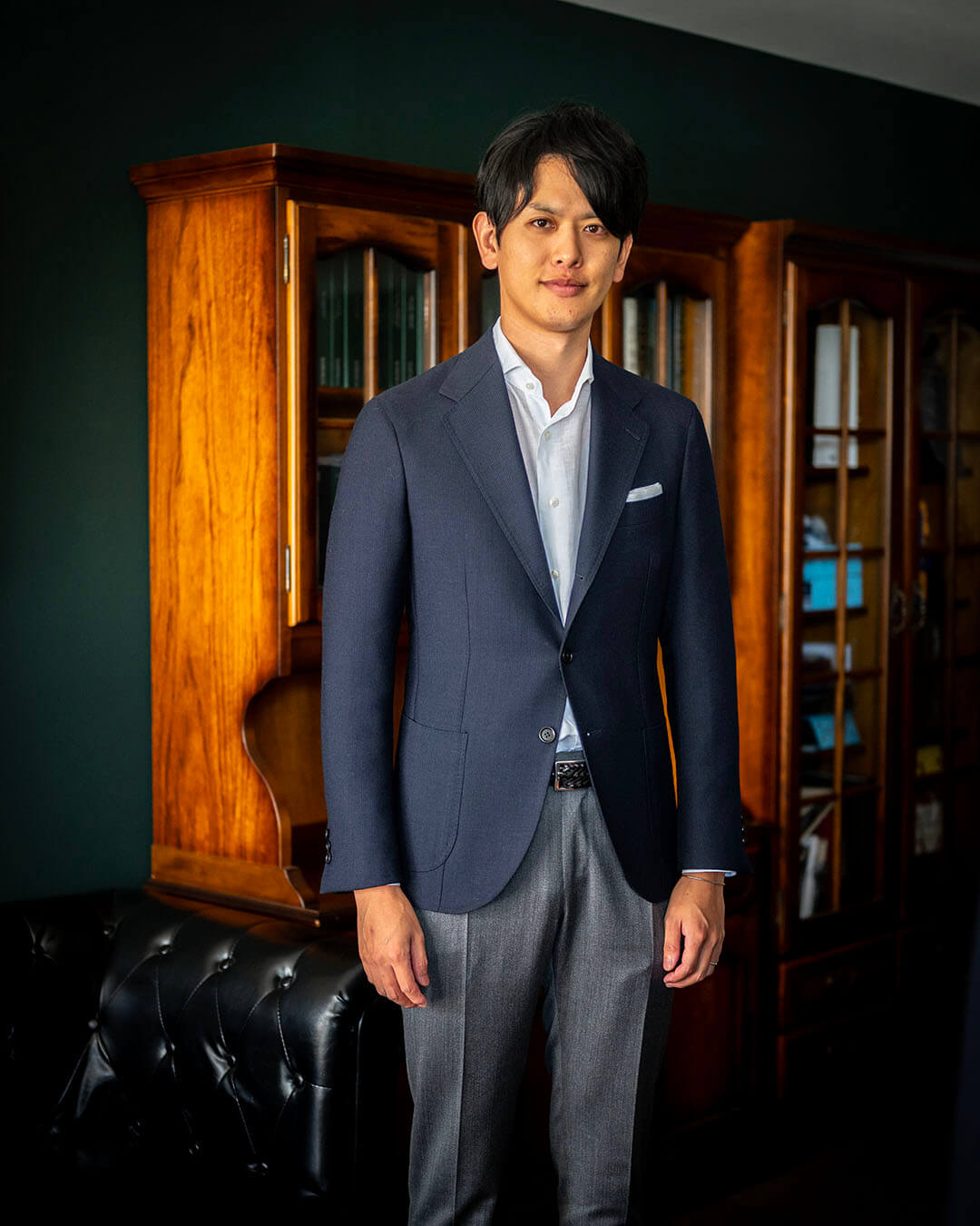 【池田様のご依頼】クラシカルなネイビージャケットをオーダーで。～HARRISONS “SPRING RAM (スプリングラム)”～