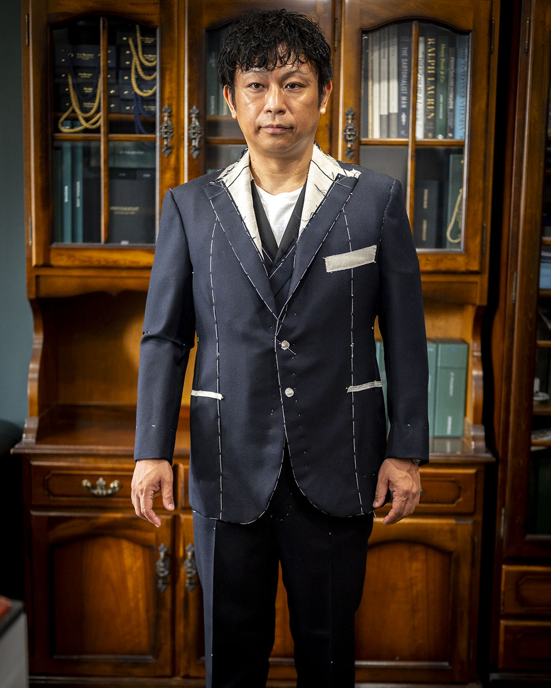 【株式会社世輝 下田哲史様】仮縫いを経て完成したオーダースーツ ~SCABAL CLASSICS 360g/m~