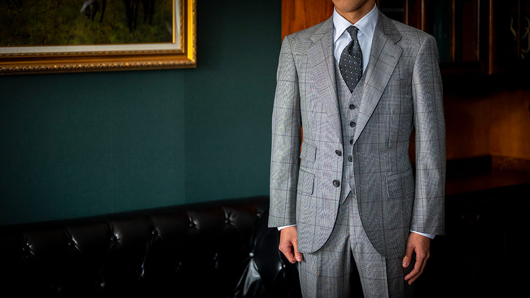 【成人を迎える一着】S様ご子息様の晴れの日のスーツ ～イタリア製グレンチェック生地を使用～