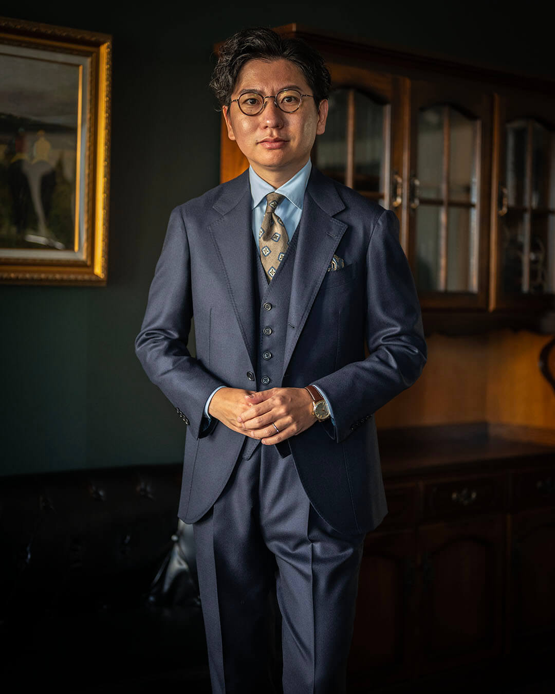 【鳥形の私物】英国製300gマットウーステッドでつくる三つ揃いのオーダースーツ