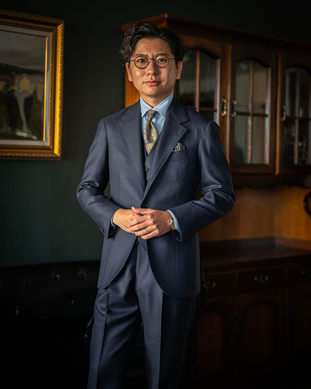 【鳥形の私物】英国製300gマットウーステッドでつくる三つ揃いのオーダースーツ