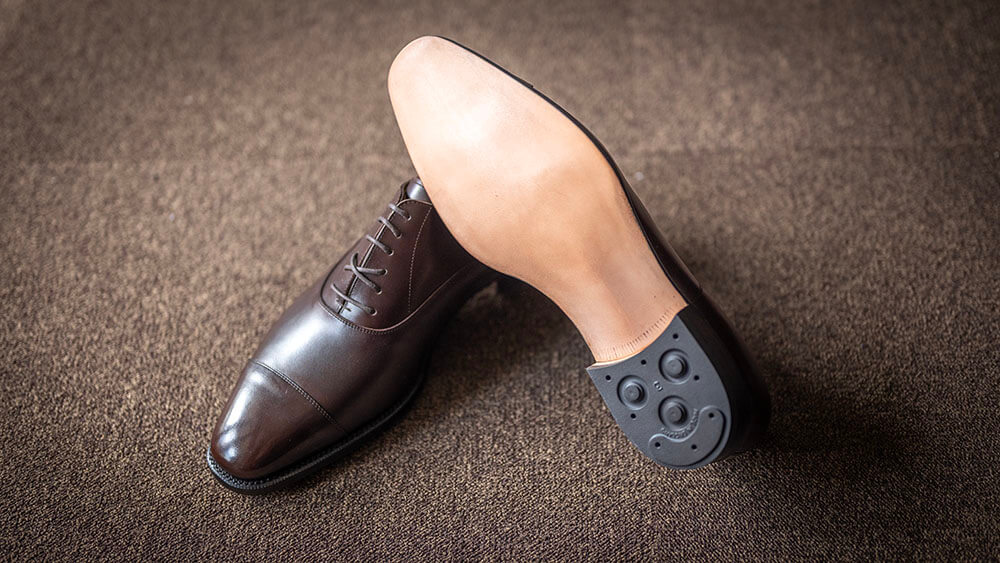 【オーダーシューズ仕上がり】ボックスカーフでお作りした2足のストレートチップ