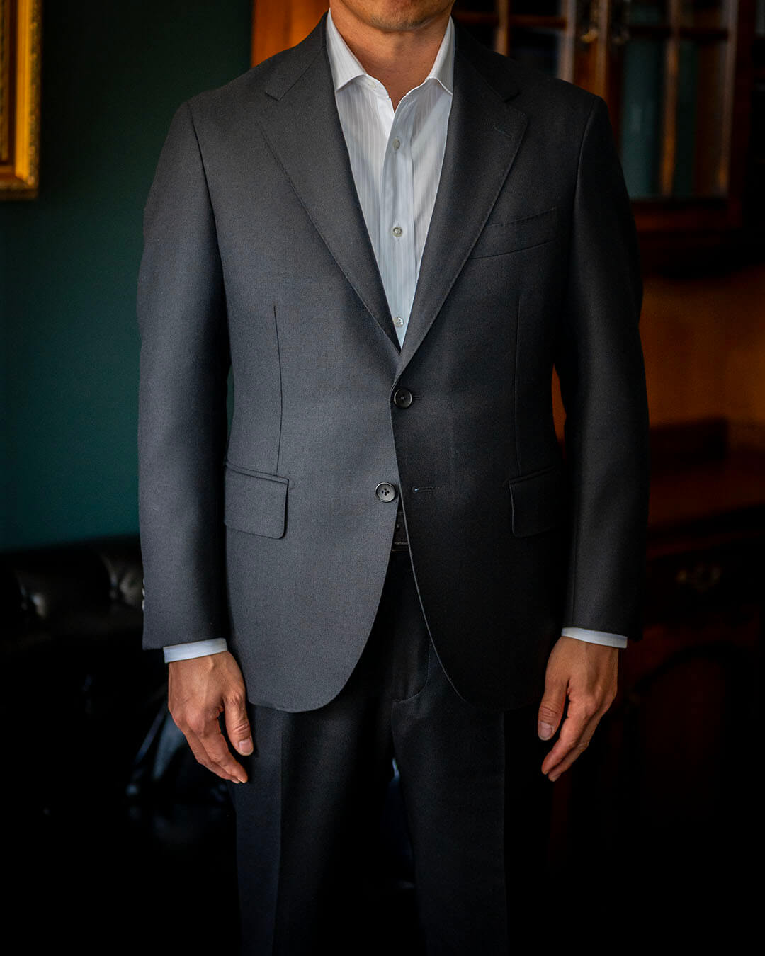 【N様の秋冬ジャケット】シャツとスラックスの上に、日常で活躍するオーダージャケット