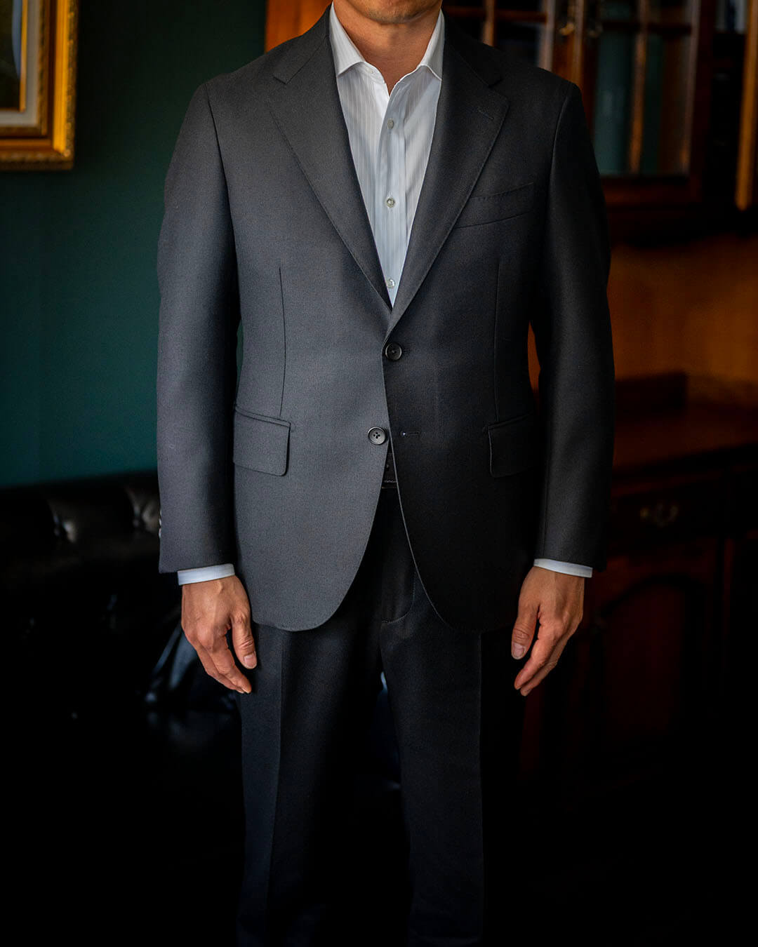 【N様の秋冬ジャケット】シャツとスラックスの上に、日常で活躍するオーダージャケット