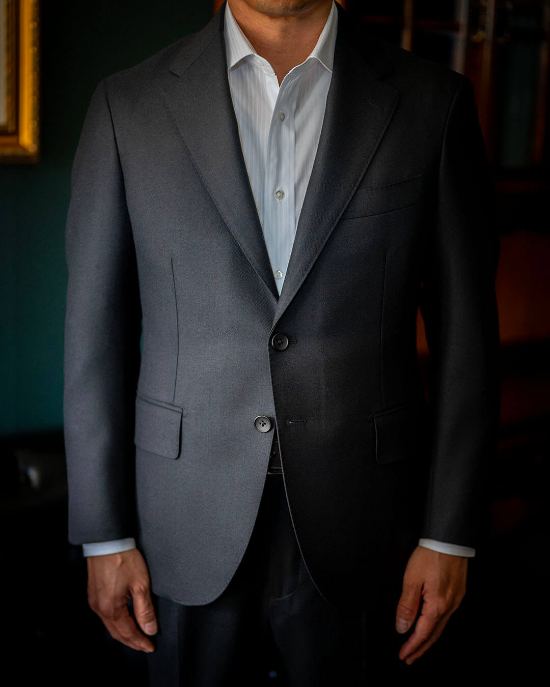 【N様の秋冬ジャケット】シャツとスラックスの上に、日常で活躍するオーダージャケット