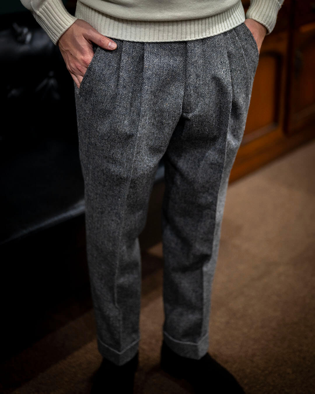 【大阪府のH様】ネイビージャケットに合う秋冬トラウザーズのご依頼