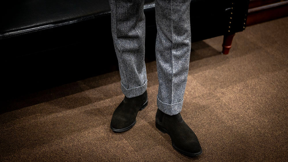 【大阪府のH様】ネイビージャケットに合う秋冬トラウザーズのご依頼