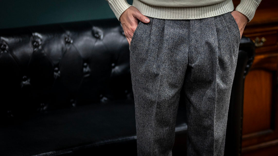 【大阪府のH様】ネイビージャケットに合う秋冬トラウザーズのご依頼