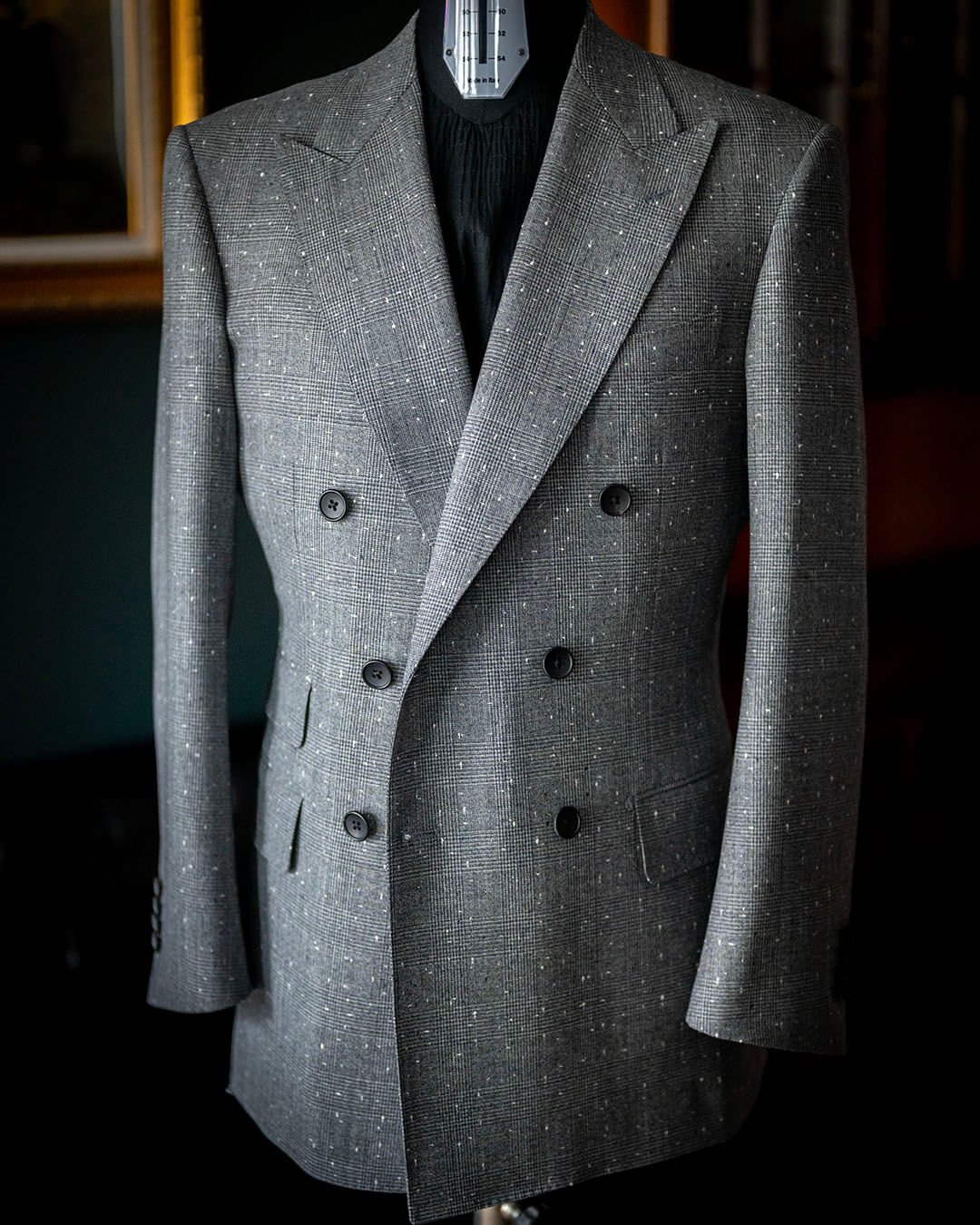 【姫路市のS様】ネップの効いたグレンチェック生地のオーダースーツ