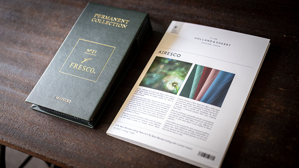 【春夏生地】HOLLAND & SHERRY “AIRESCO (エアレスコ)” & 英国、日本製のフレスコ素材が新たにEGRETまで到着しました。