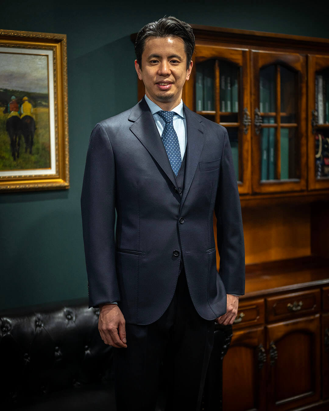 【重い目付のクラシカルな生地】ご愛顧いただいている田中様のオーダースーツ