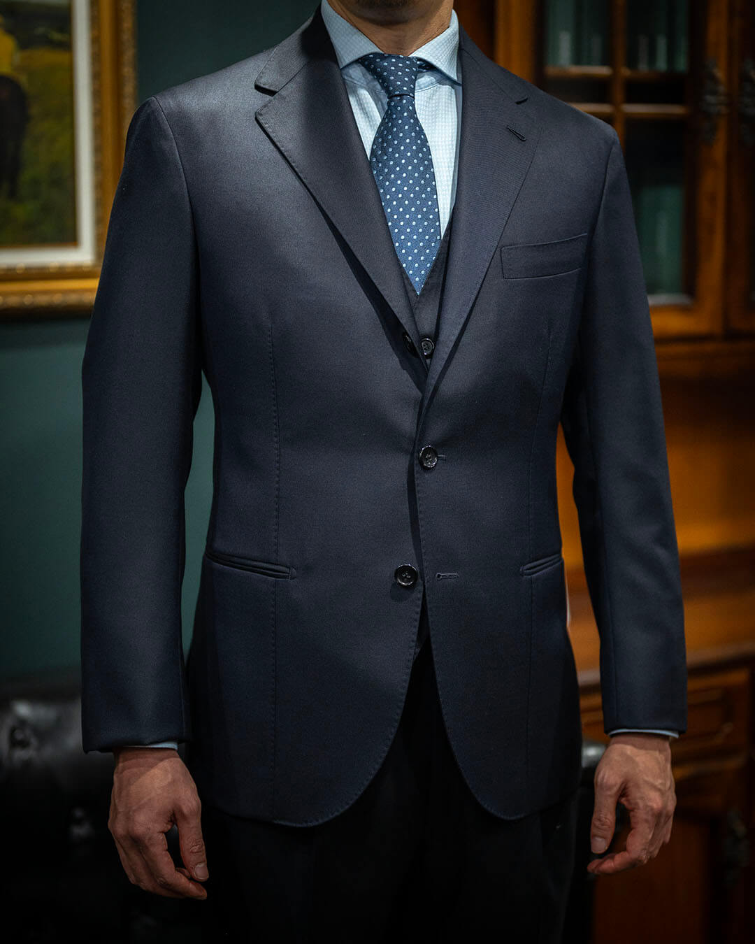 【重い目付のクラシカルな生地】ご愛顧いただいている田中様のオーダースーツ